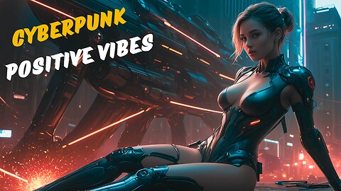 Cyberpunk Positive Vibes | 1 Hour of Focused Work with an AI Girl | Study Music 【作業用BGM】