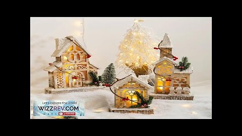 Christmas LED Light House Luminous Wooden Cabin Ornament Snow Scene Village Christmas Review