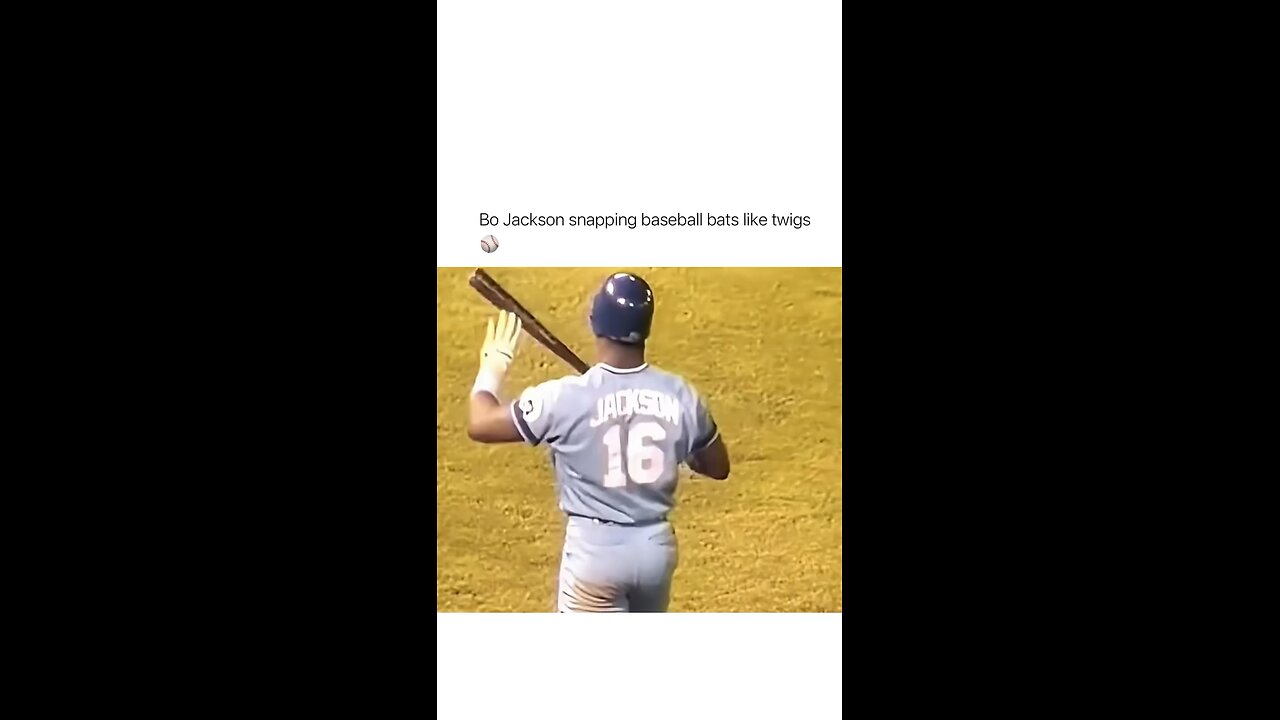 Bo Jackson snapping baseball bats like twigs ⚾