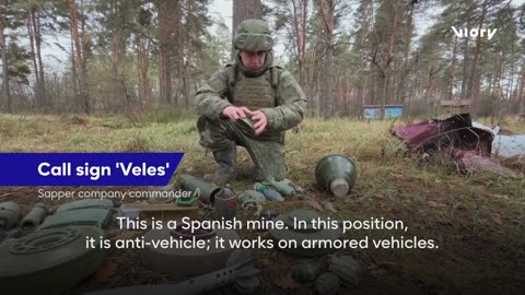 Russian and DPRK troops conduct a joint demining operation in the Kursk border