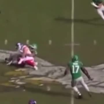 Cam Skattebo suffered a severe ankle injury