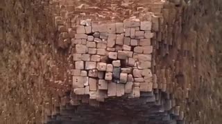 The Great Pyramid of Giza seen from above.