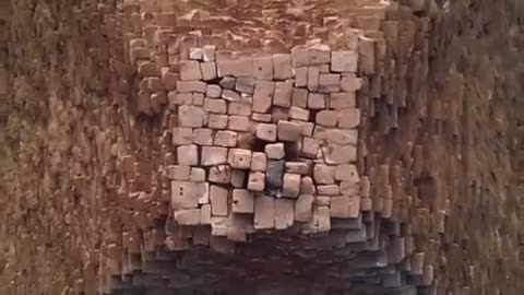 The Great Pyramid of Giza seen from above.