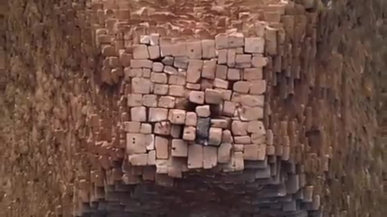 The Great Pyramid of Giza seen from above.