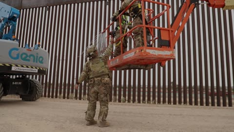 642nd Engineer Support Company reinforce protective barrier near El Paso