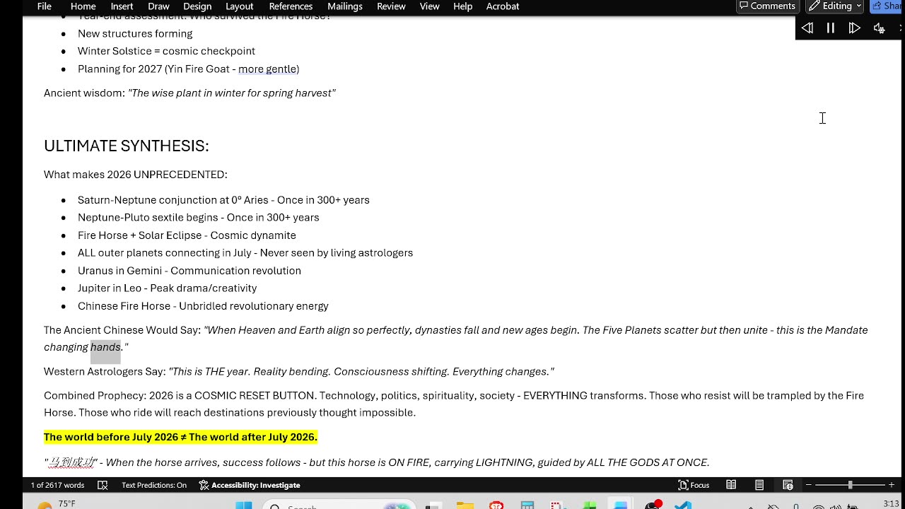 2026: MONTH-BY-MONTH CELESTIAL SYNTHESIS