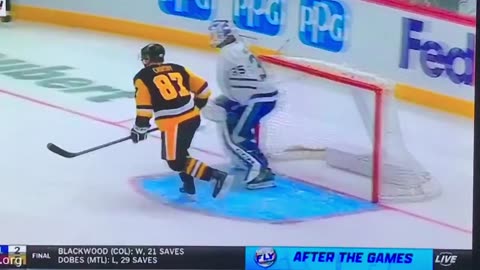 Penguins C #87 Sidney Crosby 🥅(17🏒Backhand Goal