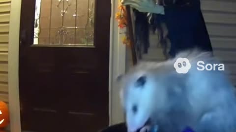 Porch Possum Spots a Spooky Surprise!
