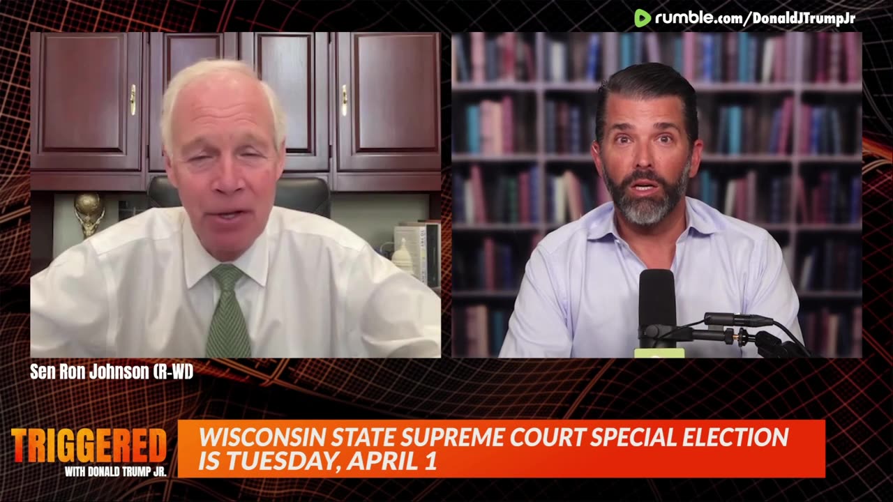 Ron Johnson with Don Jr. 3/26 on WI Special Election