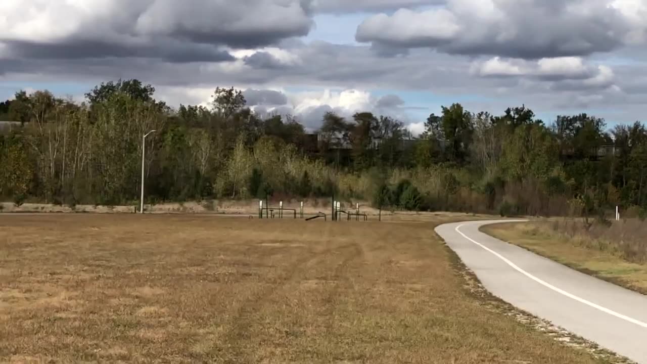 October 2, 2020 - A Train Crosses the Haunted Bridge in Avon, Indiana