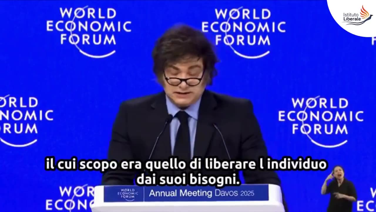 DISCORSO (COMPLETO) DI JAVIER MILEI A DAVOS, 23 gennaio 2025 - sottotitoli italiani 🇮🇹