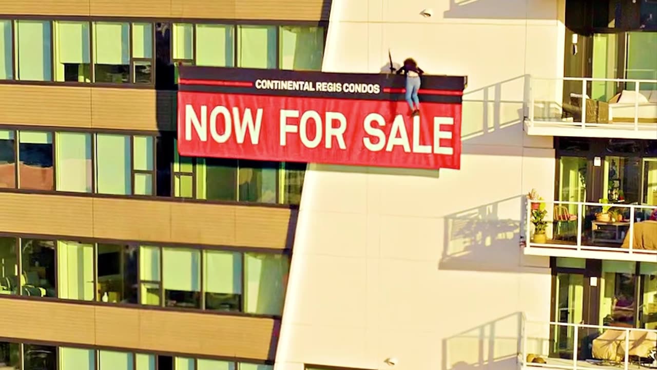 How firefighters rescue a woman hanging from an overhead billboard #movie #viral #shortsviral