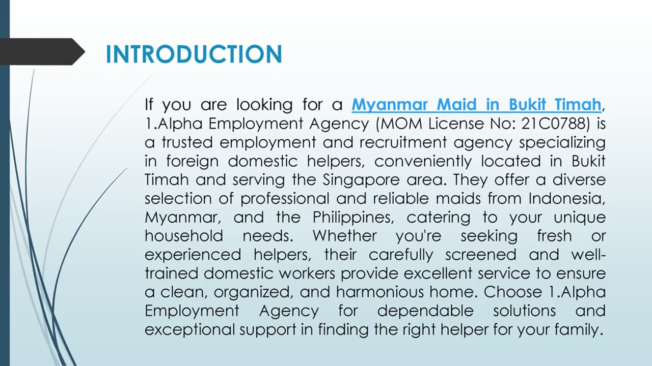 If you are looking for a Myanmar Maid in Bukit Timah