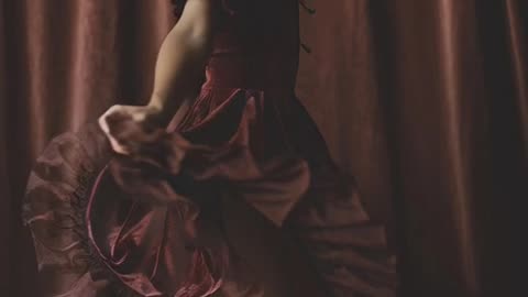 Cute girl dancing and singing