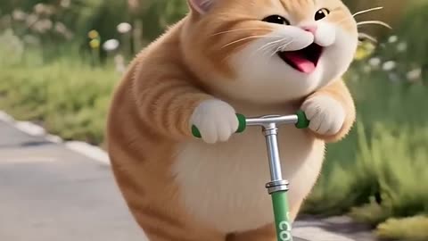 The fat orange cat was hurt by love.