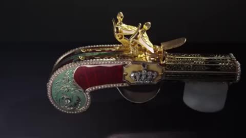 Double-barrel Songbird Pistol, created in 1815 by the eminent Frères Rochat