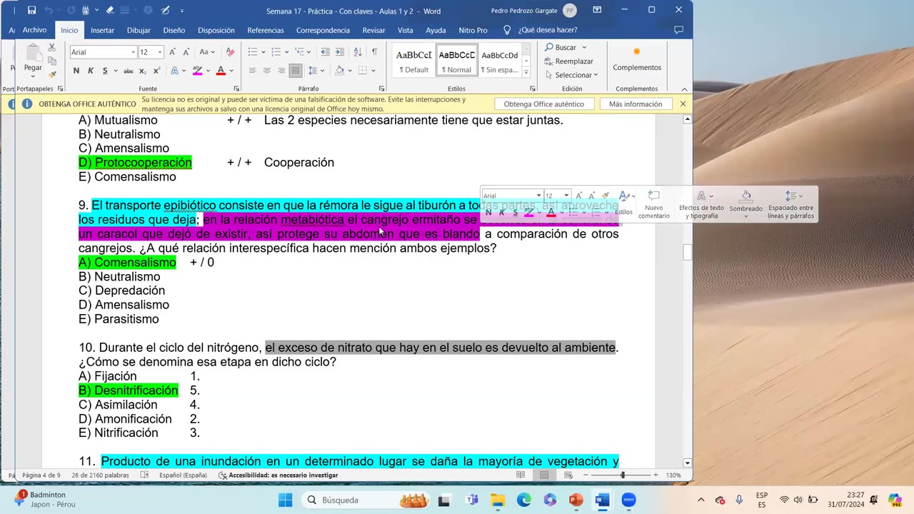 ADC SEMESTRAL 2025 | Semana 18 | Biología S1