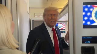 President Trump Gaggles with the Press on Air Force One, Oct. 12, 2025