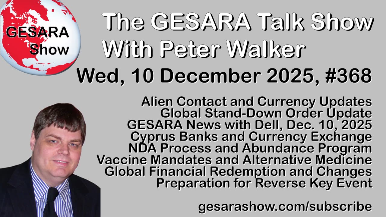 2025-12-10 GESARA Talk Show 368 - Wednesday