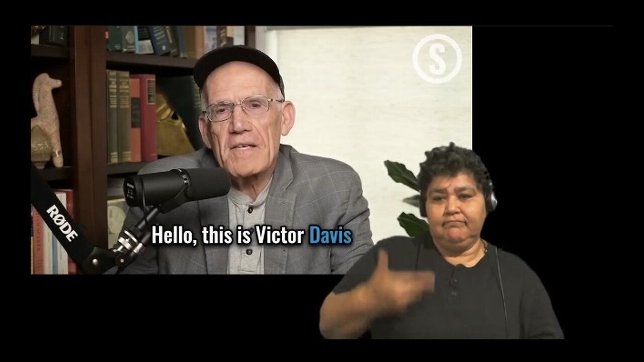 ASL interpreted - Historian Victor Davis Hanson explains rare minerals deal can end Russian invasion