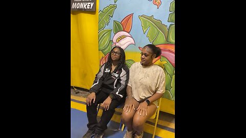 Monkey licks woman