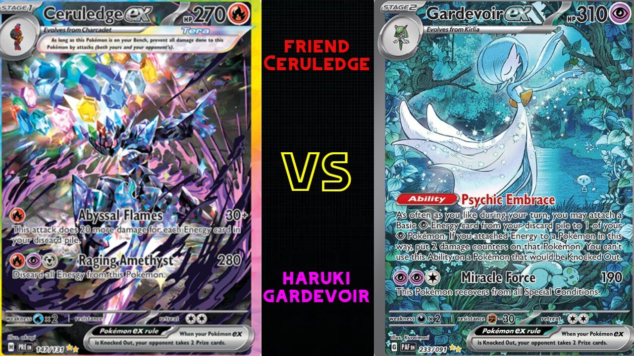 Ceruledge VS Gardevoir【ポケカ対戦】【Pokemon cards battle】