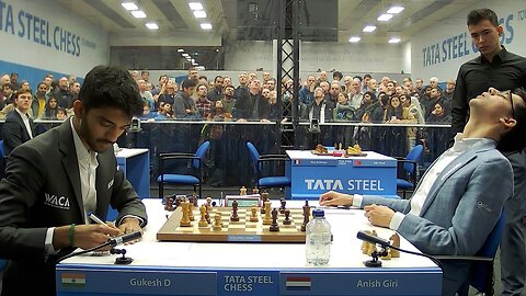 Gukesh vs Anish BREATHTAKING LAST MOMENTS In TATA STEEL CHESS 2025