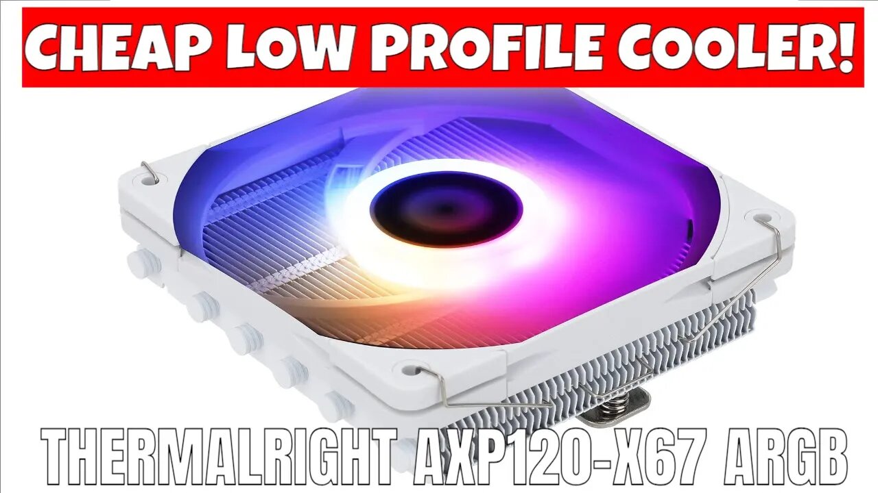 Best Budget Low Profile CPU Cooler Thermalright AXP120 X67 White ARGB