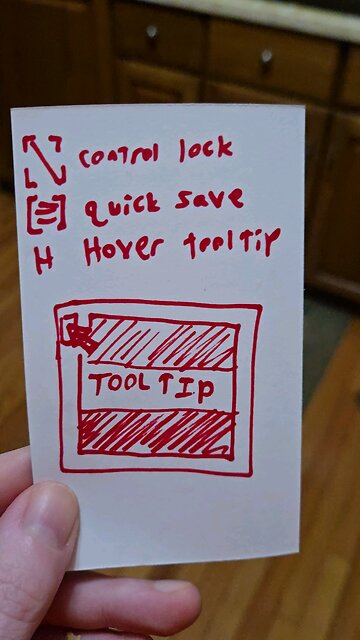 TODO TODAY : Control Lock , Tooltip , Quicksave .