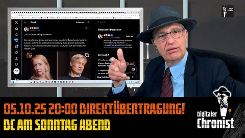 Nächste Direktübertragung: 07.10.25 20:00 - DC am Abend