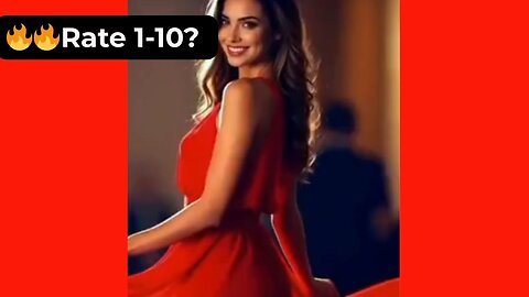 🔥 Rate This Red Evening Dress 1-10? | Supermodel Elegance 4K