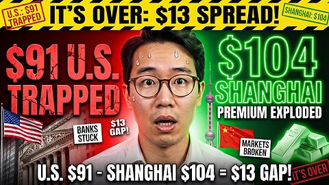 IT’S OVER: The Spread Just Exploded to $13, Shanghai Hits $104! (Banks Are TRAPPED) Silver Price £69.55 $93.35 €80.29 Price Updated: 22:10 GMT 14/01/26