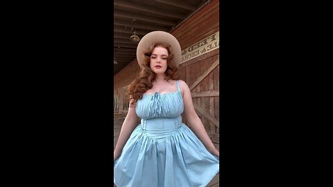 Cowboy fit check Dress is a gift from @taideux #summer #texas #curvy #freckles #smile