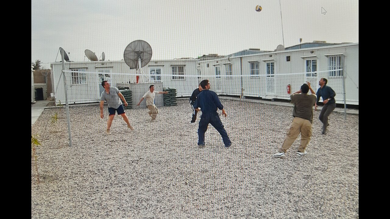 Volley ball in camp. May 2006