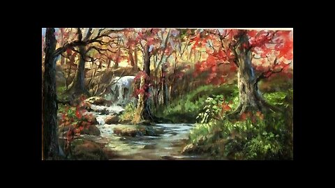 Painting Demo | Autumn Forest Creek | Paint with Kevin Hill