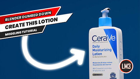 Blender Dumbed Down: Create this lotion in Blender #tutorial #3d #free