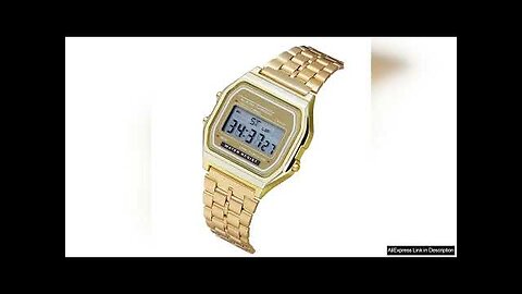 Steel strip LED electronic watch ultra-thin gold and silver cold light watch Review