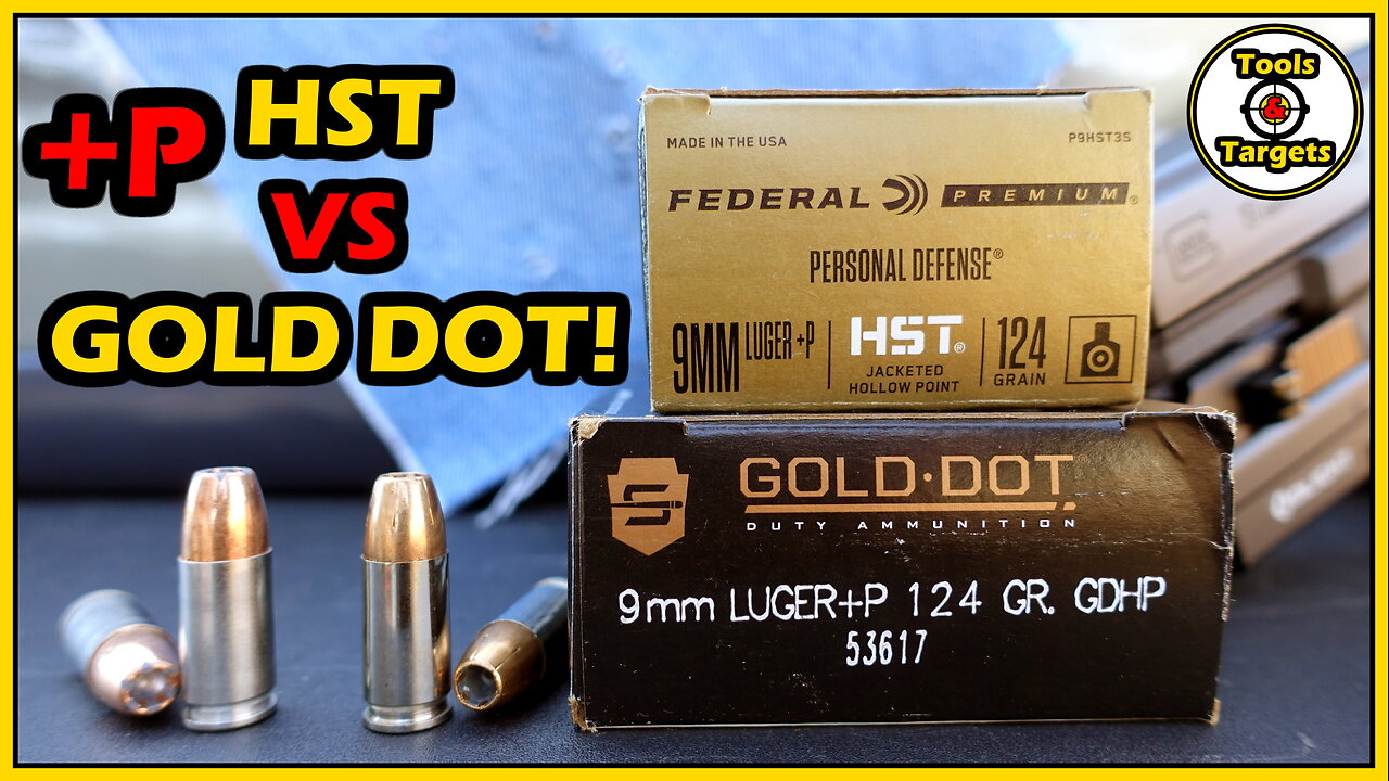 Turnin' Up The HEAT!...+P HST vs GOLD DOT! 9MM Self-Defense AMMO Ballistic Gel Test & Review!