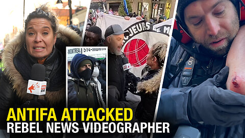 INSANITY: Union members and Antifa attack Rebel News — even a dad with a stroller!