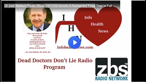 Dr Joel Wallach Radio Show 02/11/22 Kimchi A Fermented Food That Is Full Of Probiotics And Antioxidants