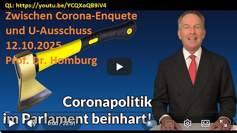 👉 Zwischen Corona-Enquete und U-Ausschuss 🚨 12.10.2025 Prof. Dr. Homburg