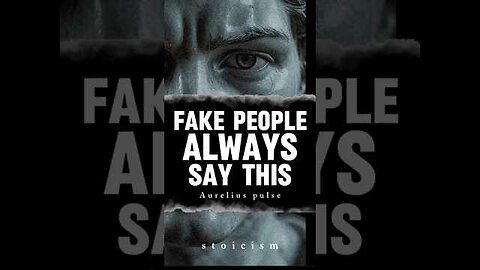 7 Things Fake People Say to Manipulate You #stoicism