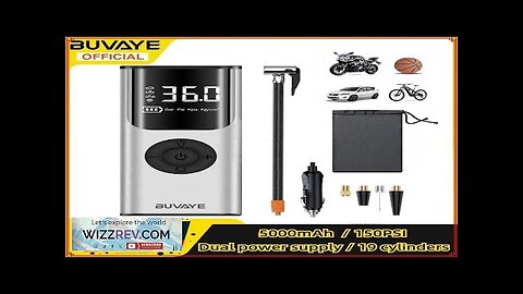 BUVAYE Mini Air Pump Tire Inflator 150PSI Digital Automatic Inflation Tire Pump Review