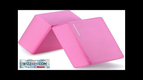 Set of 2 High Density Yoga Blocks 9"x6"x4" Each Pair Multiple Colors Review