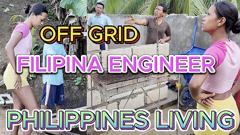 🇵🇭 FILIPINA BEAUTY CONSTRUCTION ENGINEER! TINY HOUSE JUMP! OFF GRID ISLAND FAMILY PHILIPPINES LIVING