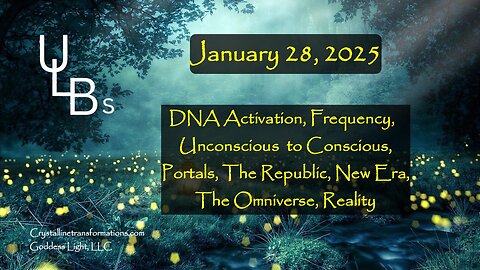 01-28-25 DNA Activation, Frequency, Unconscious to Conscious, Portals, Rth Republic, New Era, The Omniverse, Reality