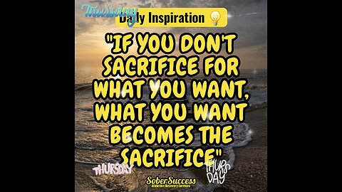 🗣Making Sacrifices Is Essential For A Sober, Fulfilling Life‼️ #DailyInspiration #SoberCoach