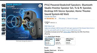 S15E22 - PYLE PBKSR40 Powered Bookshelf Speakers From Amazon Review