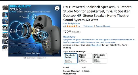 S15E22 - PYLE PBKSR40 Powered Bookshelf Speakers From Amazon Review