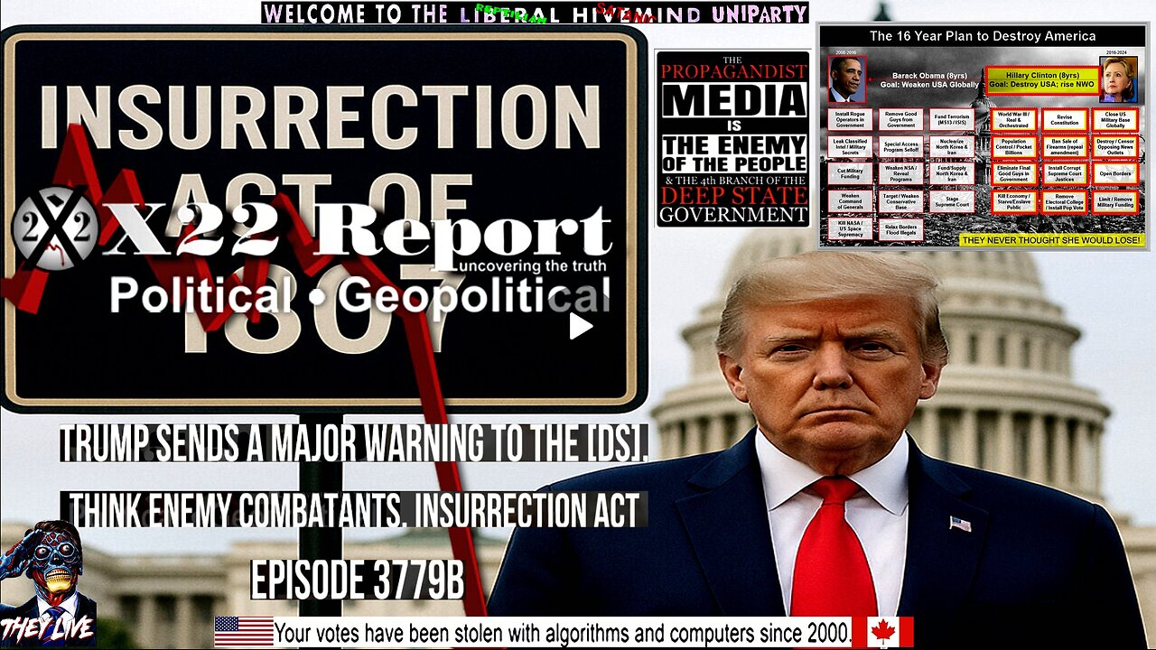 Ep 3779b - Trump Sends A Major Warning To The [DS], Think Enemy Combatants, Insurrection Act